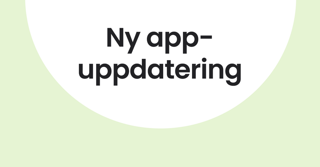 Ny appuppdatering: Inloggning för din säkerhet